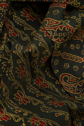 Dark Green Chanderi Saree With Temple Print and Golden Border - MIRASILKS Dark Green Chanderi Saree With Temple Print and Golden Border